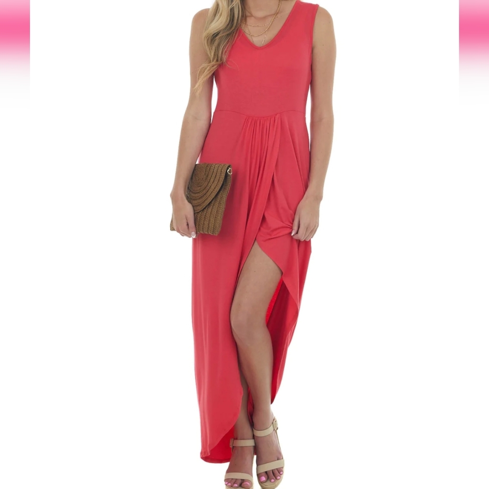 Heimish Drop Waist Maxi Dress With Side Slit